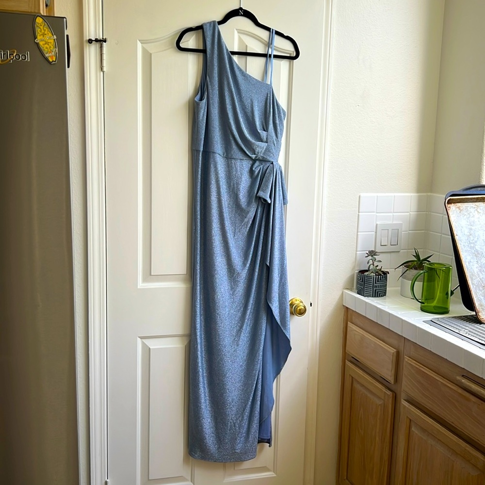 Pale Blue Glitter Gown